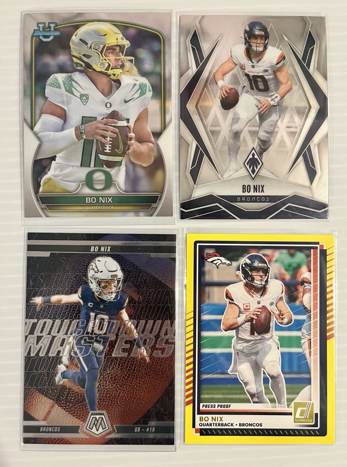 2022-2025 BO NIX Football Card RC Lot Of 4 Panini, Bowman, NFL - Broncos