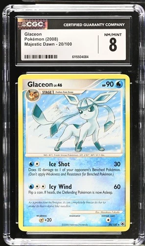 2008 Majestic Dawn #20/100 Glaceon CGC 8