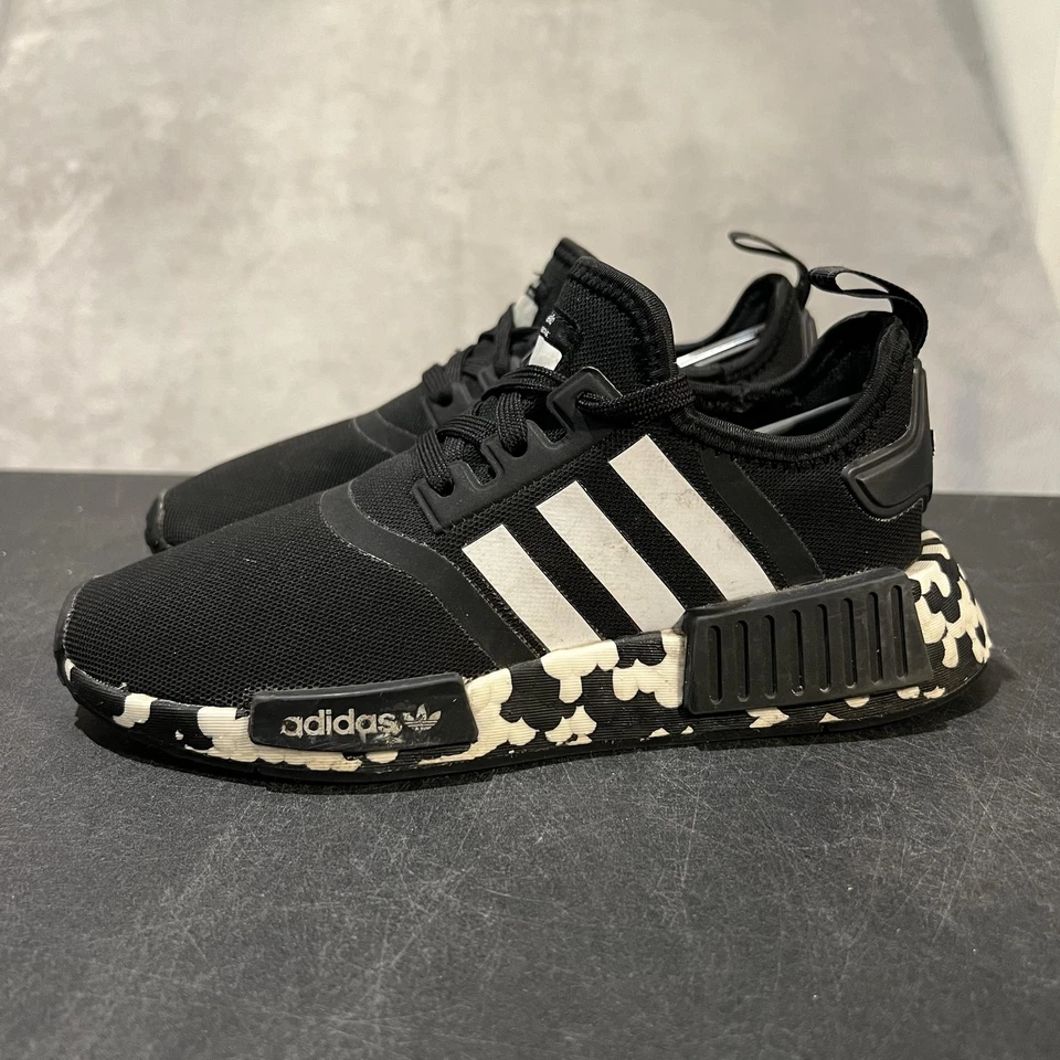 Adidas Zapatos Juveniles 4Y Negro Blanco NMD_R1 Boost Originales Entresuela Camuflada Foto 3 de 4