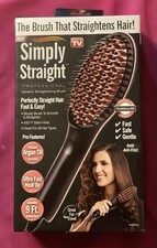 Simply Straight Ceramic Straightening Brush, Ultra Fast Heat Up Compact Portable