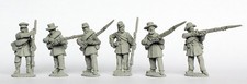28mm ACW Early Confederate Firing Line in Frock Coats Perry Miniatures Metal