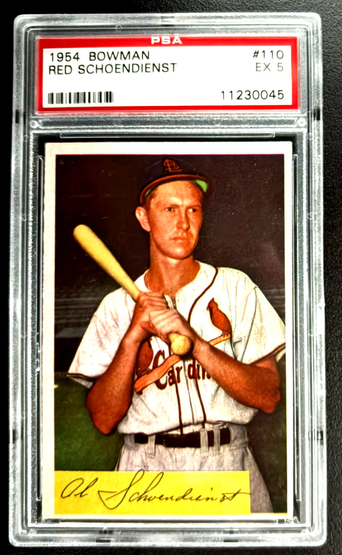 1954 Bowman #110 Red Schoendienst PSA 5 11230045 ST. LOUIS CARDINALS