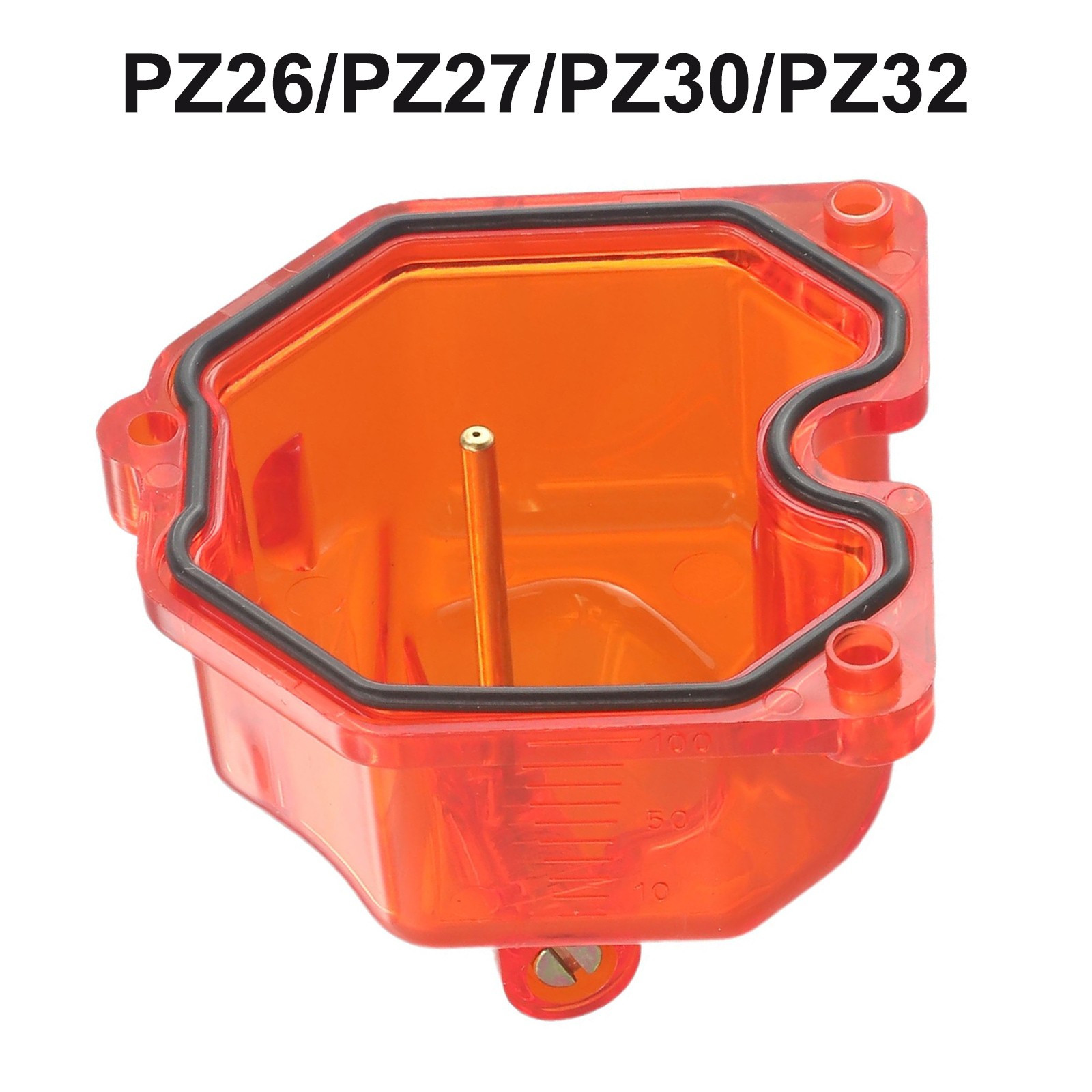 Red Clear Float Bowl Shell Compatible with PZ26 PZ27 PZ30 PZ32 Carburetors for Motorcycle Performance Upgrade