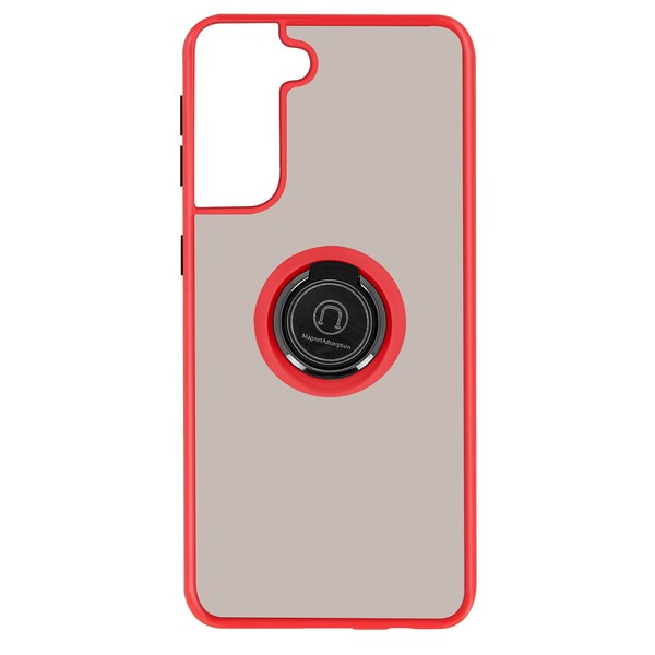 Hybrid HandyhüLle Mit Ring-Halterung FüR Galaxy S21 – Rot-image