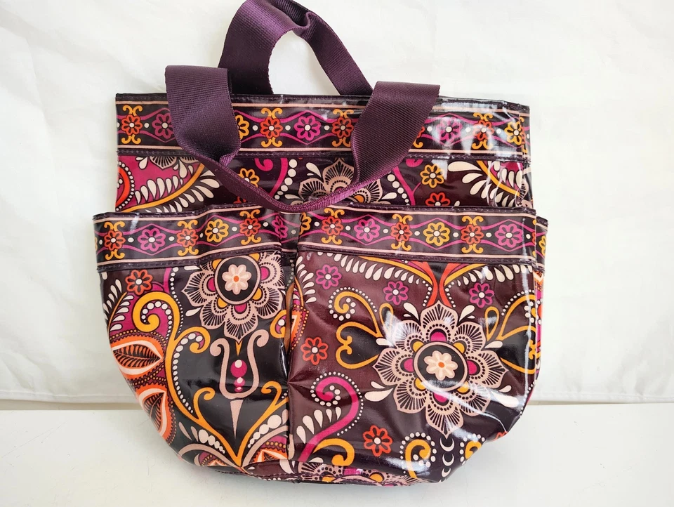 Сумка с короткими ручками VERA BRADLEY Safari Sunset узор для душа колледжа общежития путешествий снятая с производства - Изображение 3 из 4