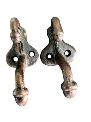 Old Coat Hooks Acorn Top Heavy Duty Rustic School House Farm