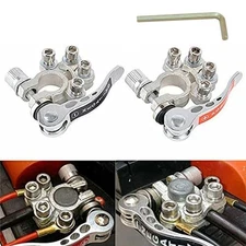 2PCS 4 Way Car Battery Terminal Clamp Connectors Quick Release Disconnect Tool