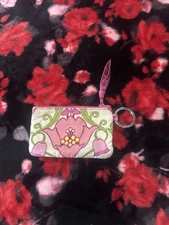 VERA BRADLEY  COIN PURSE KEY RING ID CASE 5”X3"