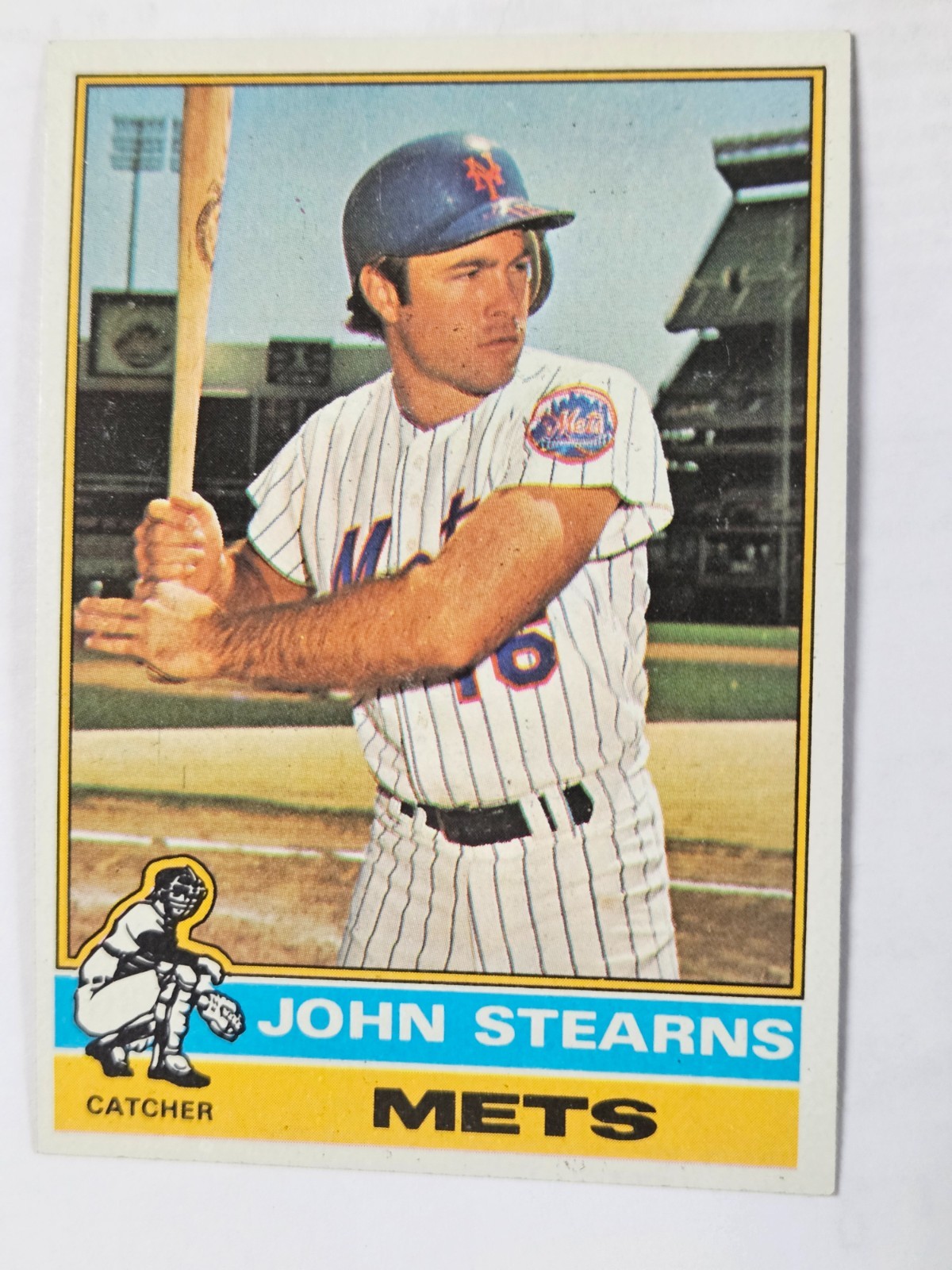 1976 Topps #633 John Stearns NY Mets Near Mint or better Card is scanned