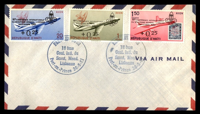Mayfairstamps Haiti 1961 international conference of scouting air mail Cover aaz
