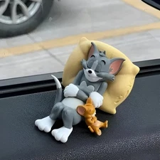 Car Dashboard Tom & Jerry Cute Sleeping Car Decorative Showpiece - 5 cm