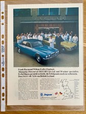 Jaguar XJ6 Coupe Limousine Frank Raymond Wilton 1973 Vintage Ad Werbung Reklame