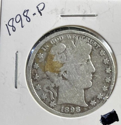 1898-P Barber Half Dollar. 90% Silver. #1631