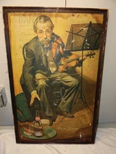 c1920s Prohibition Era Budweiser Beer Sign Violinist Violin Volstead Act Bottle