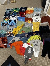 Boys Clothing Lot 12 Months Toddler Bundle Shirts Pants Pajamas Mixed Brands