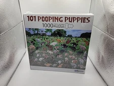 “101 Pooping Puppies” 1000 Piece New Puzzle Dogs Funwares Sealed