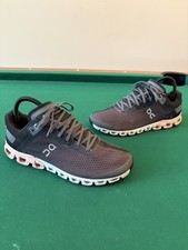 On Cloudflow Women Size 8 Black Grey Athletic Running Shoes Sneakers 35.99234