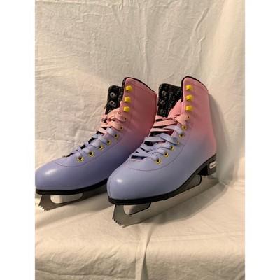 Nattork 830 Figure Skates Pink Purple Ombre Womens 6 Mens 5 Coolmax Lining