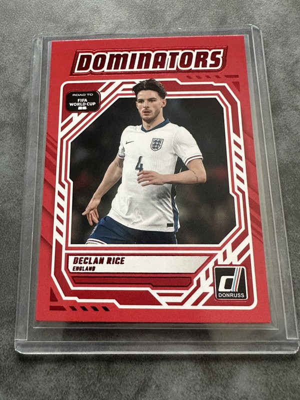 Declan Rice 2025-26 Donruss Road to FIFA World Cup - Dominators Red #6 - England