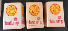 GE Infrared Heat Lamp Bulbs 250W NOS E26 Medium Screw Base  Lot of 3