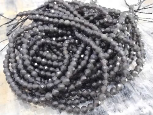 Natural Black Spinel, 2mm Round, Faceted, Approx 160 pcs - Foto 3 di 3