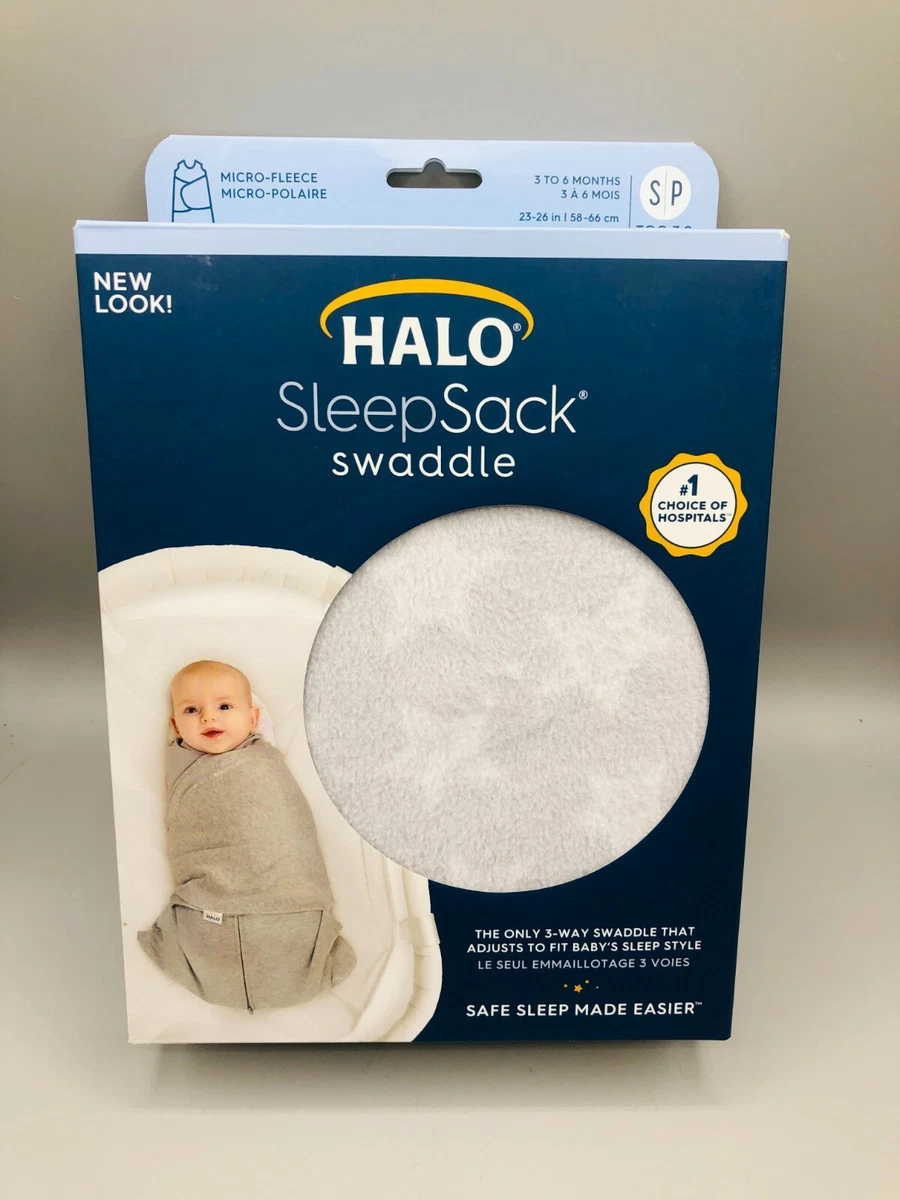 HALO Micro Fleece Sleepsack Swaddle 3 Way Adjustable Wearable Blanket 3 6 month