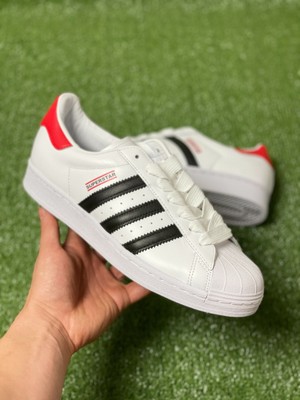 Adidas Superstar 50 Run DMC Mens Leather Shoes White Red Black FX7616 NEW  Multi | eBay