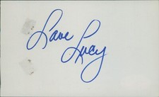 Lucille Ball Actress Signed 3x5 Index Card JSA Authenticated