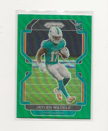 Jaylen Waddle 2021 Panini Prizm Green Prizm Rookie Card 338 EBay