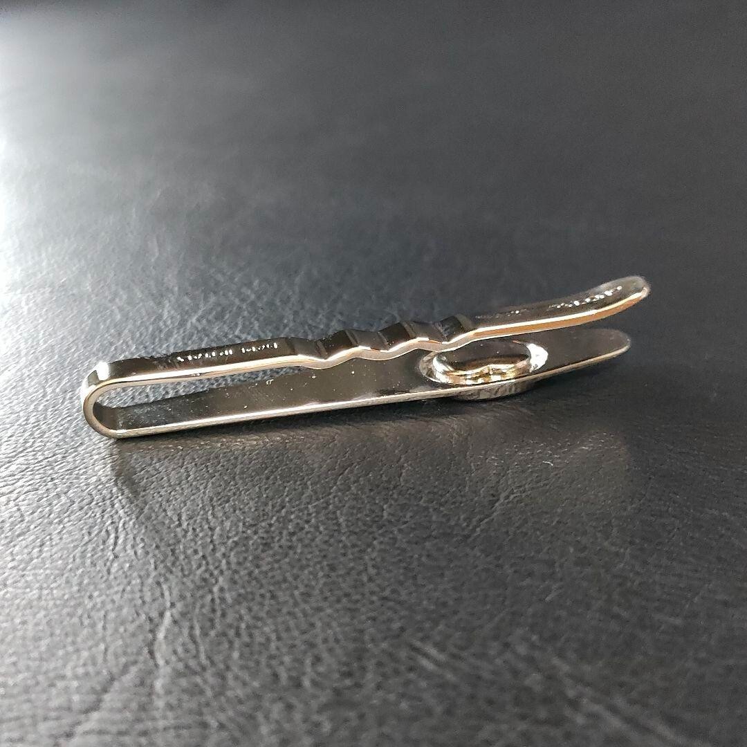 Gucci Cufflinks ＆ Tie Clip Set Interlocking GG Sherry Line Metal Silver
