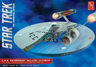 2015 #891 AMT Star Trek TOS USS Enterprise Cutaway 1/537 Scale Model Kit new 8up