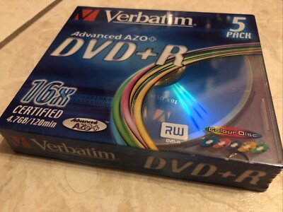5er Pack - VERBATIM - DVD+R - COLOUR - 4,7GB/120min - 1-16x - NEU/OVP.!