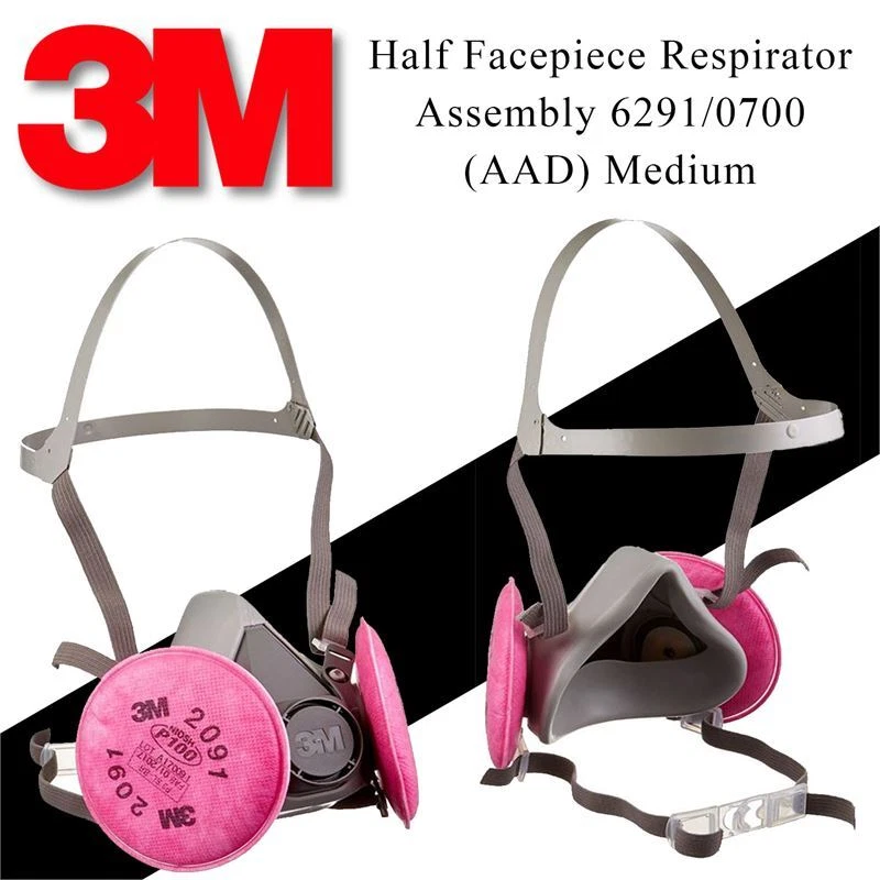 3M Half Face Respirator Mask P100 Particulate Welding Painting Dust Construction - Image 4 of 4