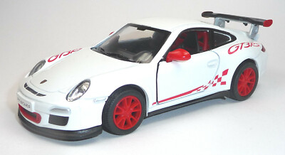 Porsche 911 GT3 RS weiß Sammlermodell ca. 12,5cm Neuware von KINSMART