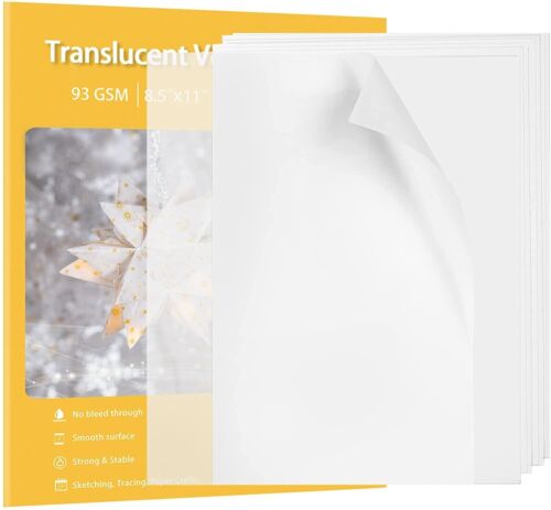 Vellum Paper Translucent Printable 110 Sheets 8.5x11 Inches for Wedding Invit...