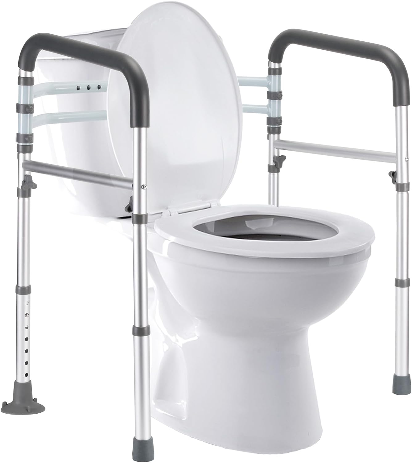 Adjustable Toilet Safety Rails for Elderly - FSA/HSA Eligible Support Frame