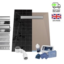 Piatto doccia camera umida 20 mm kit bagno piastrellabile e kit serbatoio 14 misure standard