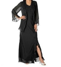 Mother Bride Groom Women's Wedding Prom jacket dress formal gown plus XL1X 2X