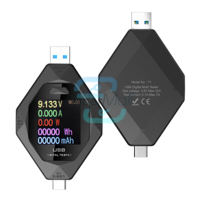 1.44'' USB Type-C Tester Digital Voltage Current Power Meter PD Charging Detector