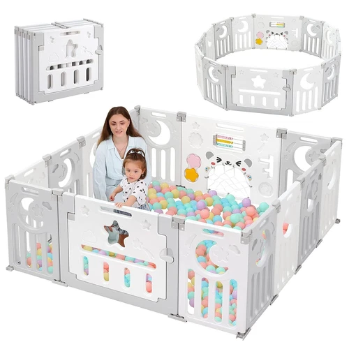 10/14/18 Stk Laufgitter Baby Laufstall Faltbar DIY Absperrgitter Krabbelgitter - Bild 3 von 59