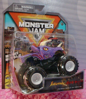 2022 MONSTER JAM Truck JURASSIC ATTACK ? purple Triceratops ?spin master☆s23