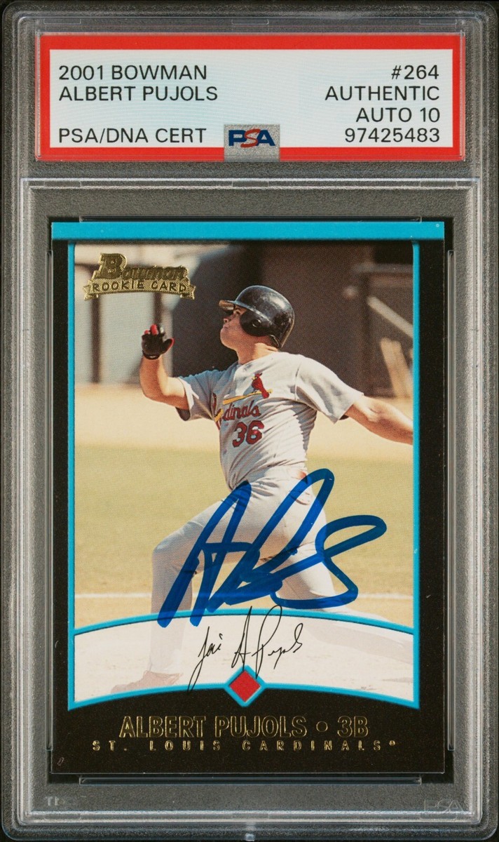 その他 Albert Pujols Auto Fleer Albert Pujols 2001 Bowman Signed Baseball Rookie Card #264