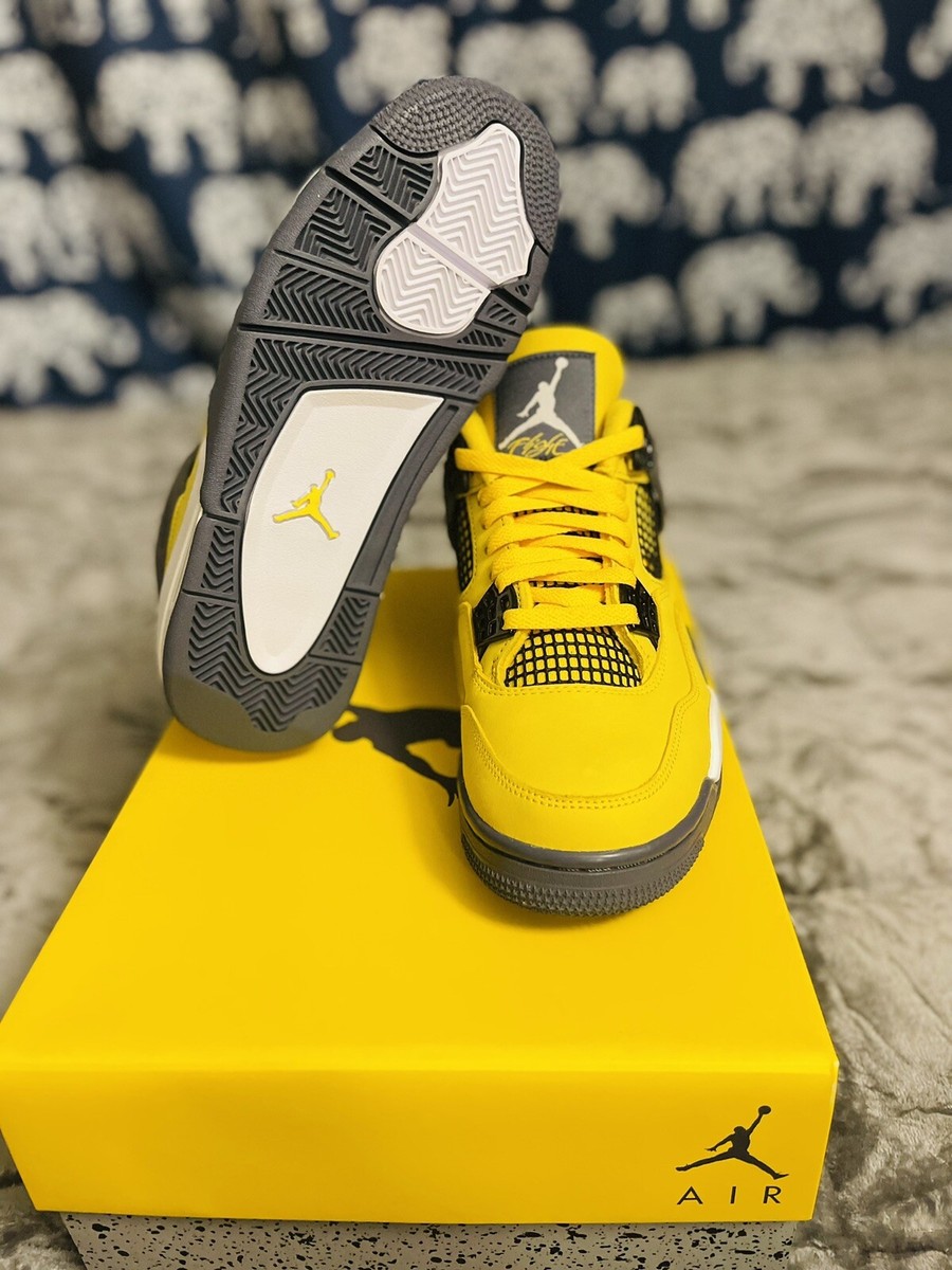 Air Jordan 4 Retro Tour Yellow / Dark Blue Grey CT8527-700 Men