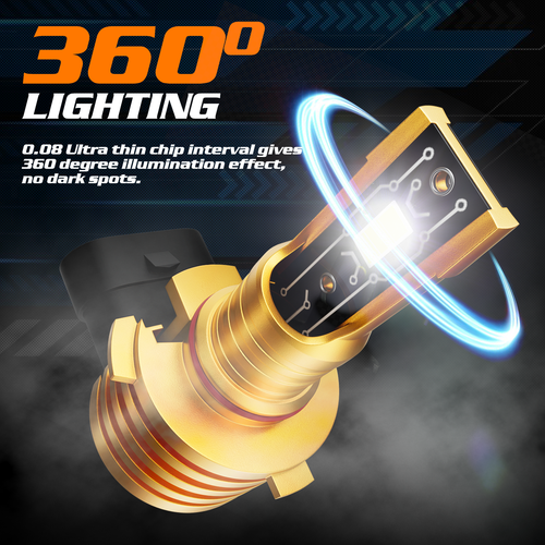 Pair HB3 9005 6500K White LED Headlight Bulb High/Low Beam Fog Light DRL 12V/24V - Picture 5 of 12