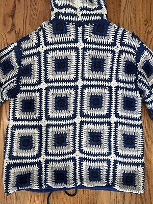 Supreme Crochet Hooded Zip Up Sweater Navy Size XL | eBay Supreme Crochet Hooded Zip Up Sweater Navy Size XL | eBay