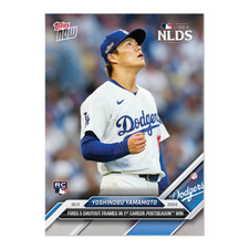2024 Topps Now 826 Yoshinobu Yamamoto RC Los Angeles Dodgers NLDS 1st Win