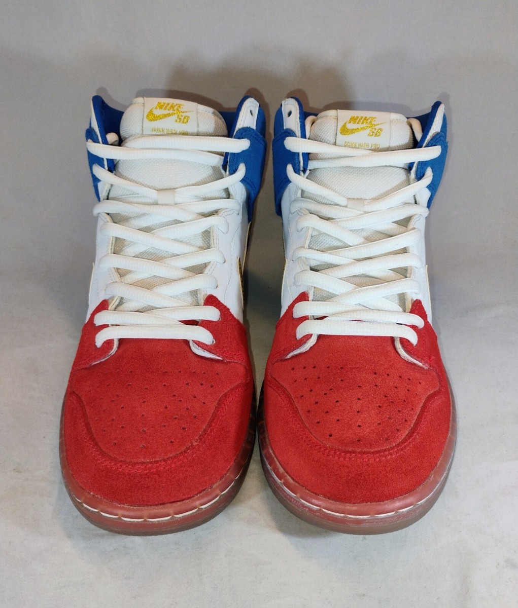 NIKE SB High ホワイト/レッド/ブルー Damage Boardshop: Nike SB 