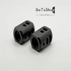 2 PACK BLACK Muzzle Brake Compensator 1/2''x28 TPI For 9mm
