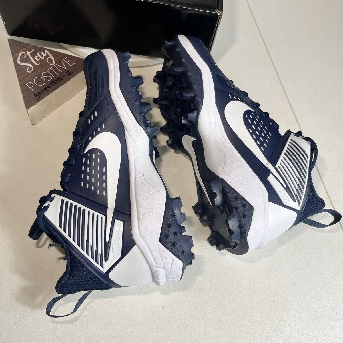 Nike Force Savage Pro 3 Shark Black Blue Football Cleats Mens Sz 15 FJ8163-001 Nike Zoom Force Savage Pro 3 Shark Football Cleats FJ8163  main image 3