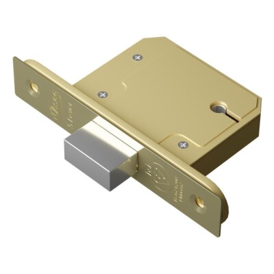 ASEC AS11315 BS 5 Hebel British Standard Deadlock | Messing poliert